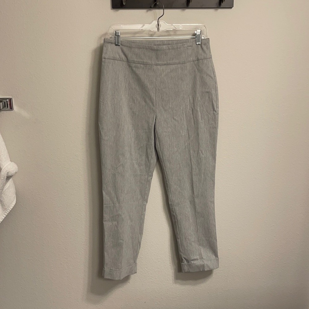Tribal Light Gray Cropped and Cuffed Pull On Trouser